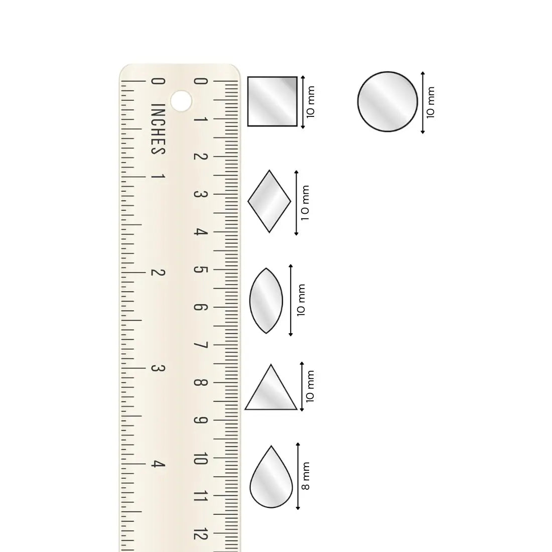 1500-Pieces Glass Mirror Set for Lippan Art, Jewelry Making & DIY Crafts with Free Fabric Glue(Mirror Kit-02)