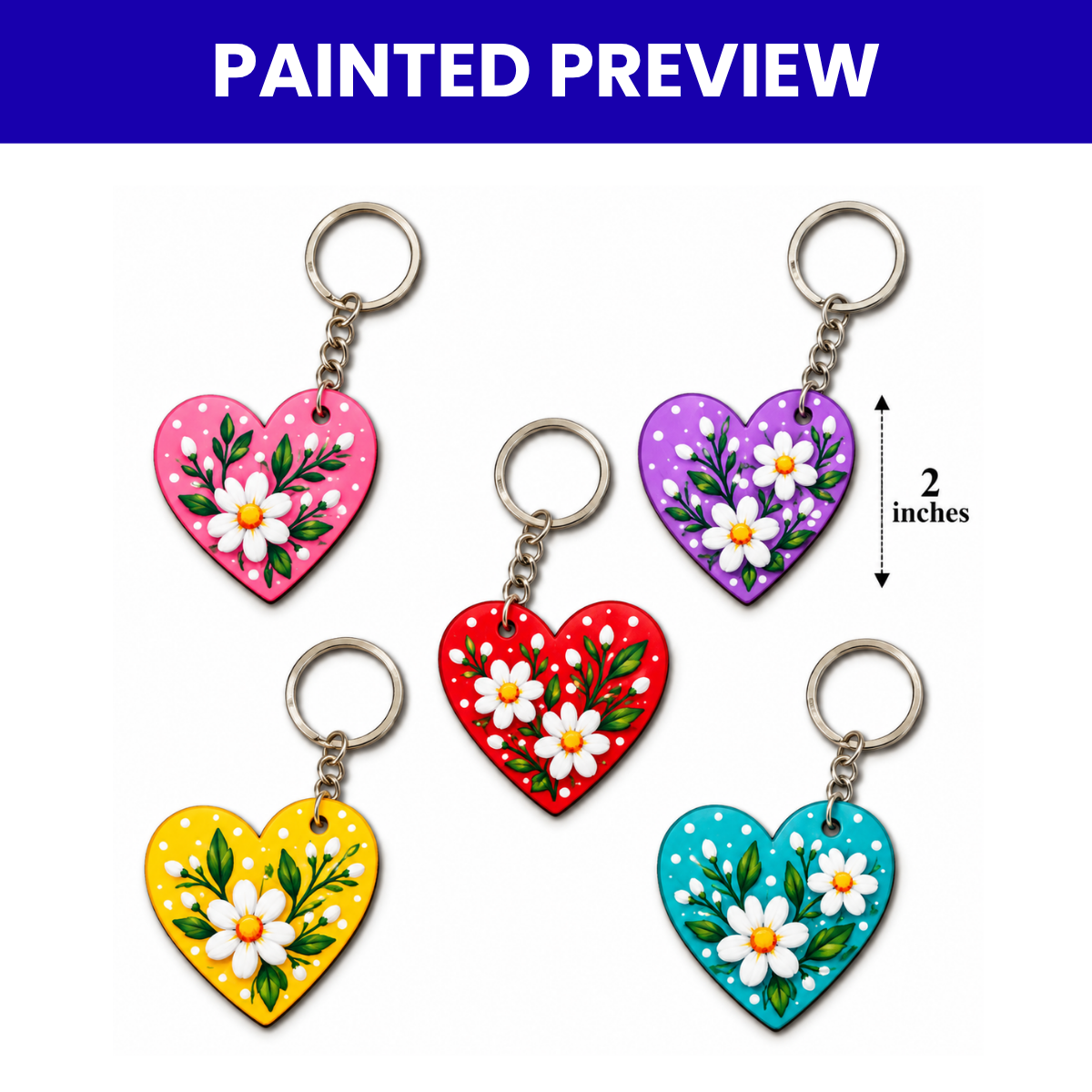 MDF Keychain Bases Set of 5
