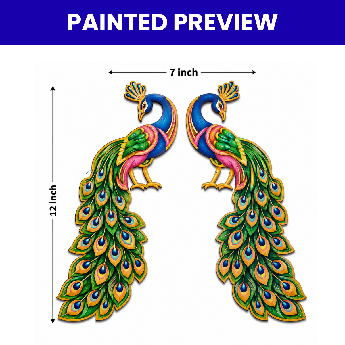 MDF Peacock Set