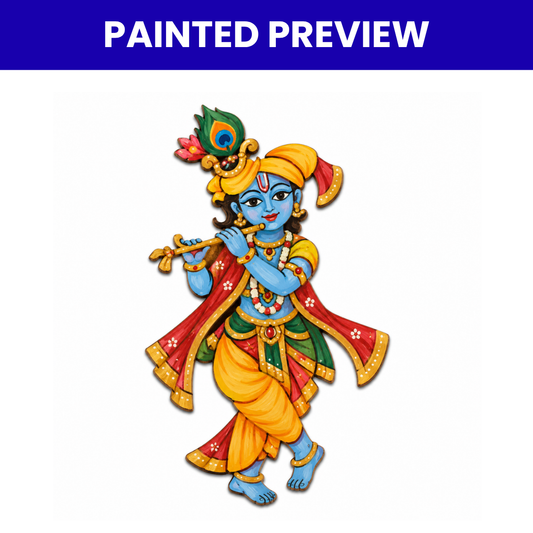 Pre Marked MDF Cutout Krishna Design-05