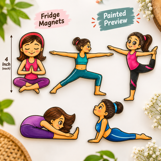MDF Yoga Fridge Magnet
