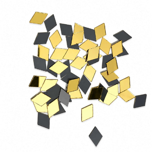Glass Mirror- Diamond- Golden- 14MM