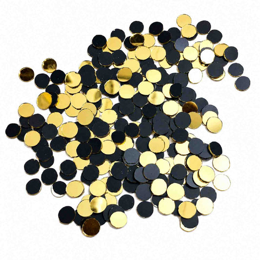 Glass Mirror- Round- Golden- 10MM