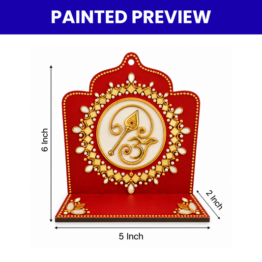 Premarked Kolam with Om & Vel Design Diya Stand