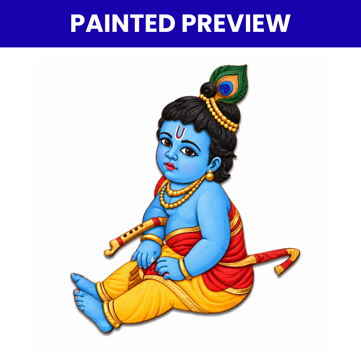 Pre Marked MDF Cutout Krishna
