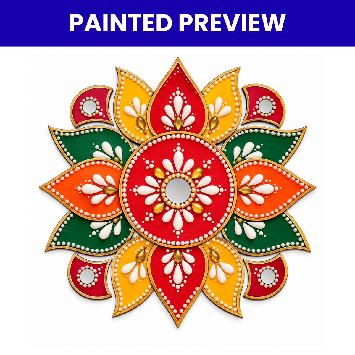MDF Rangoli Cutouts Design-3
