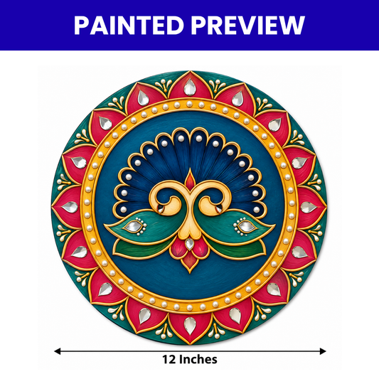 Pre-Marked Peacock Couple Design-02