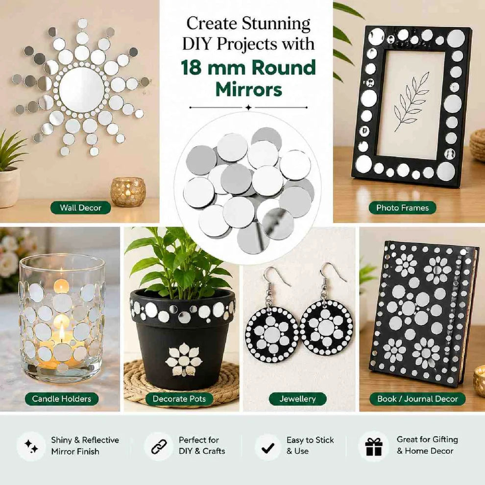 Glass Mirror- Round- 18MM