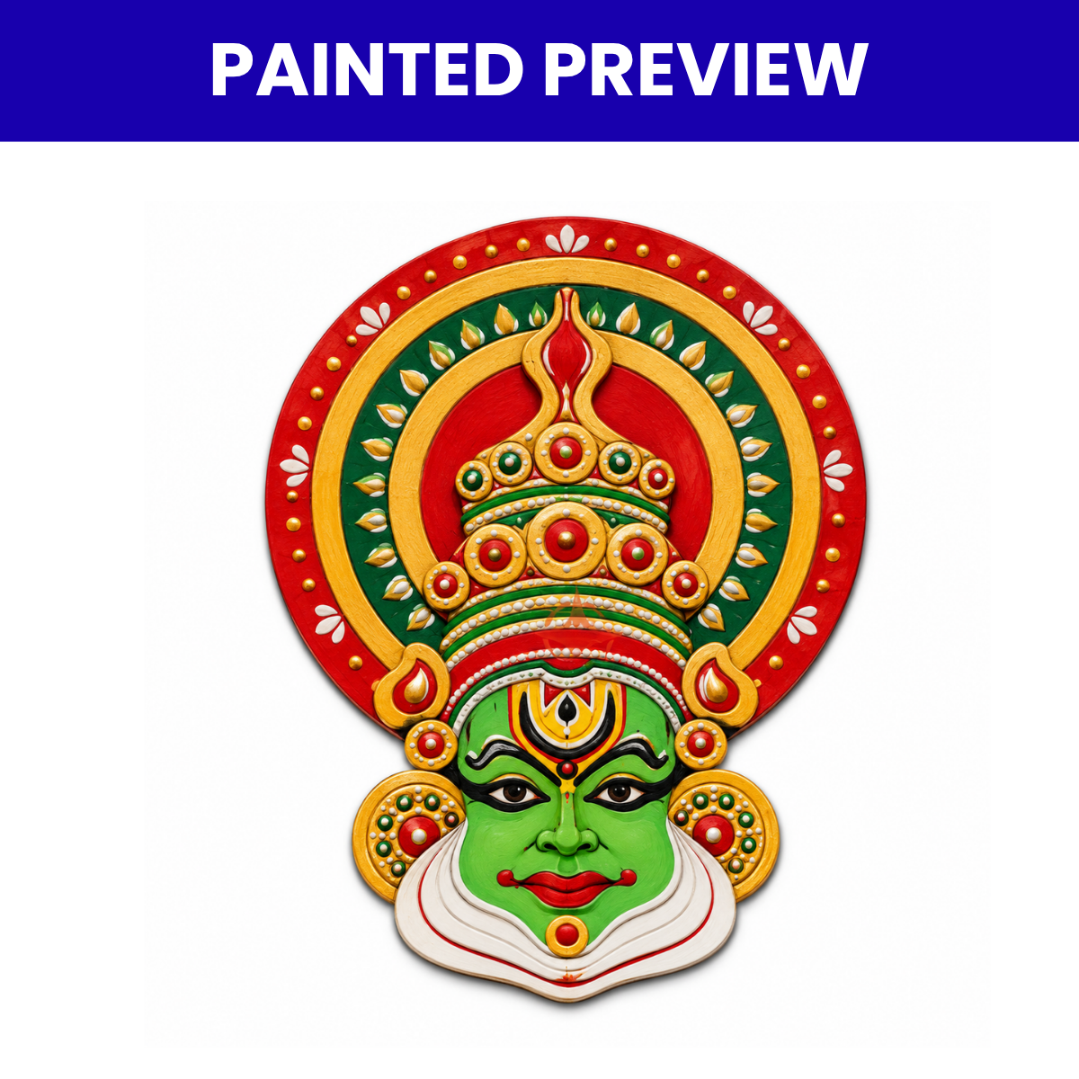 Pre Marked MDF Cutout Kathakali Face