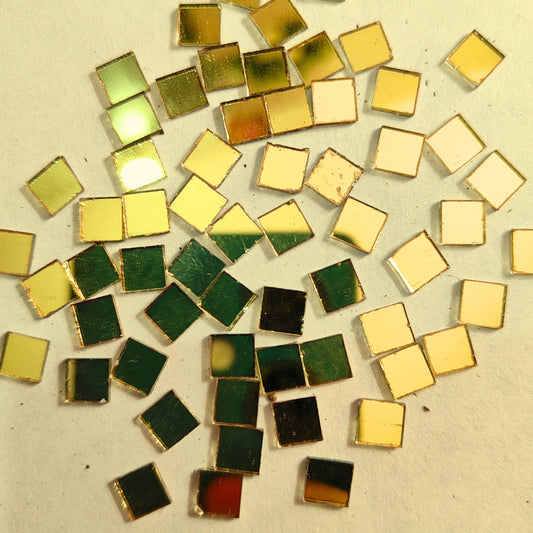 Glass Mirror- Square- Golden- 10MM