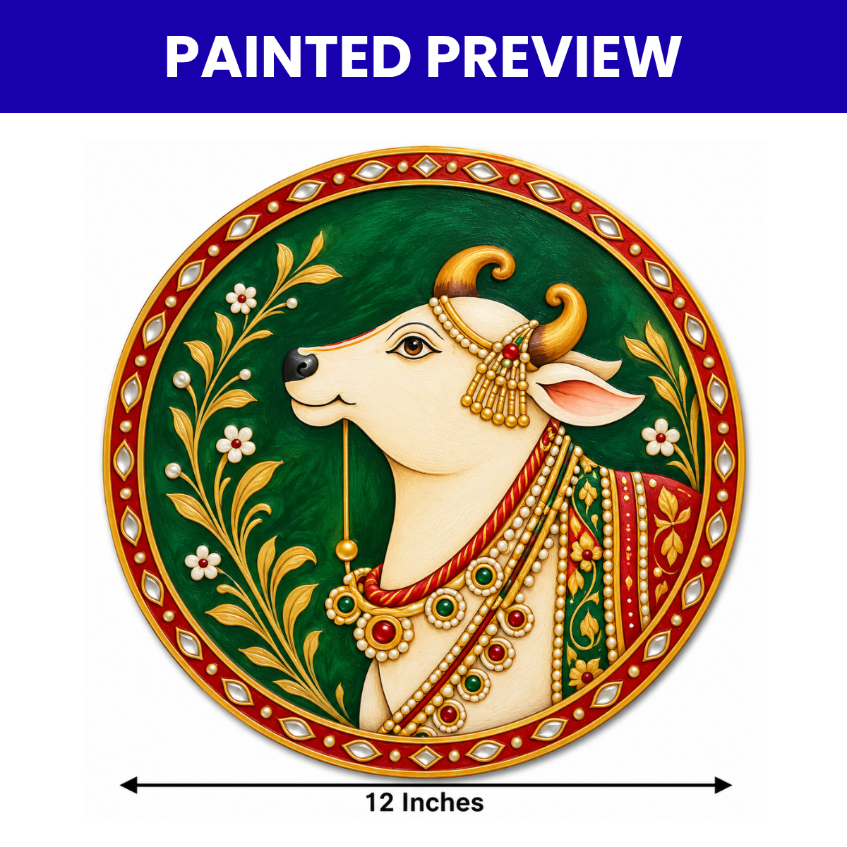 Pre-Marked Cow Face Design-01