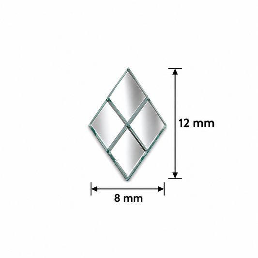 Glass Mirror- Diamond- 4 cut
