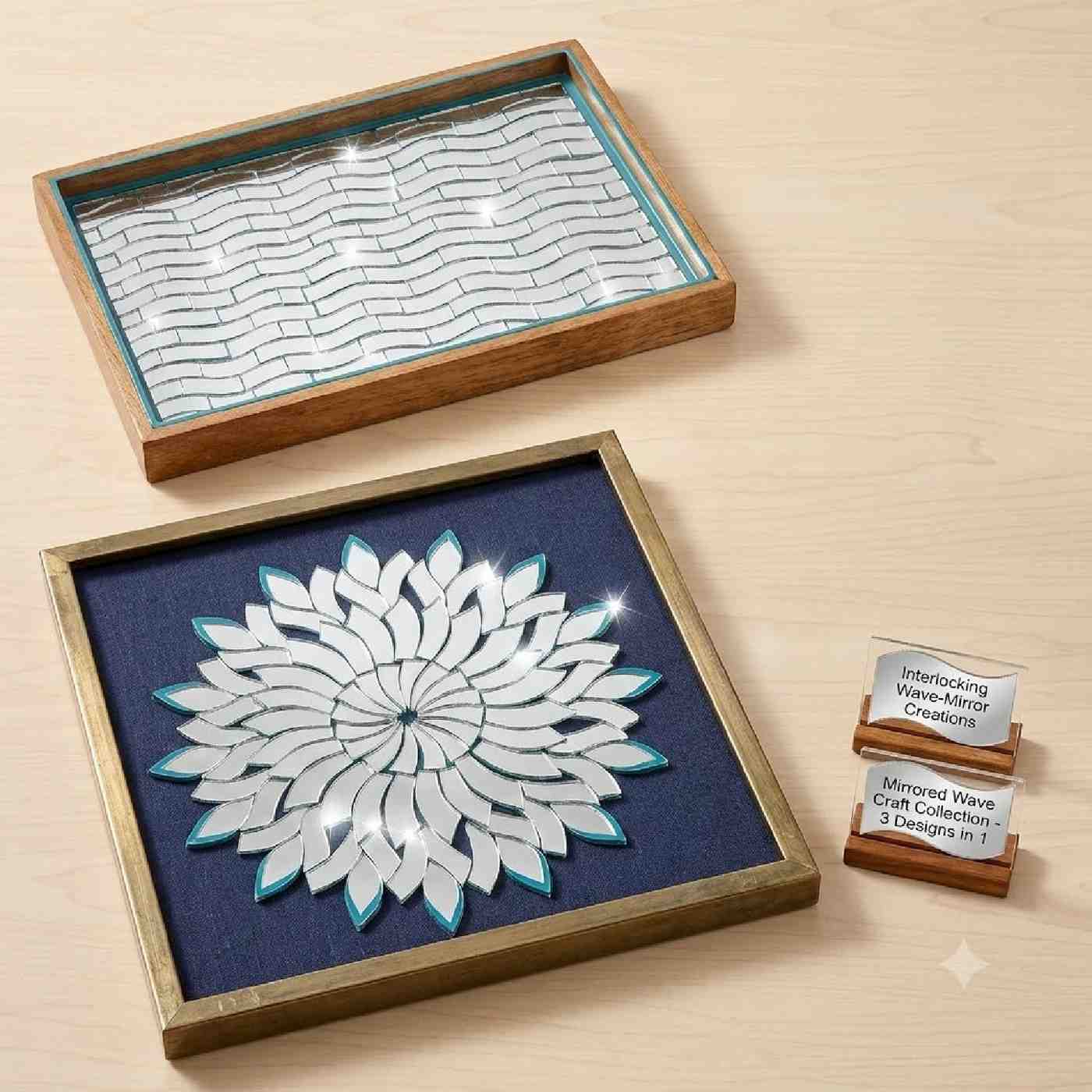 Glass Mirror- Wave- 1inch