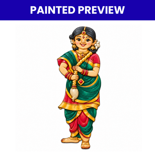Pre Marked MDF Cutout Pattu Mami