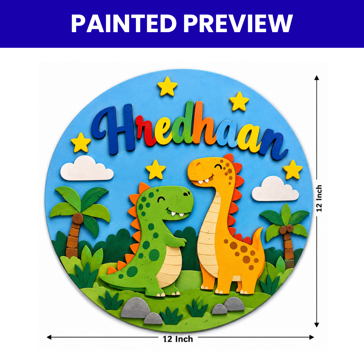 Kids Nameplate- Dino Theme