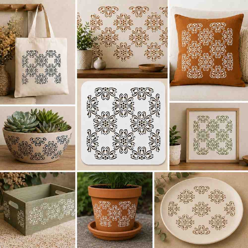 Craft Stencil 10x10 inch-F1