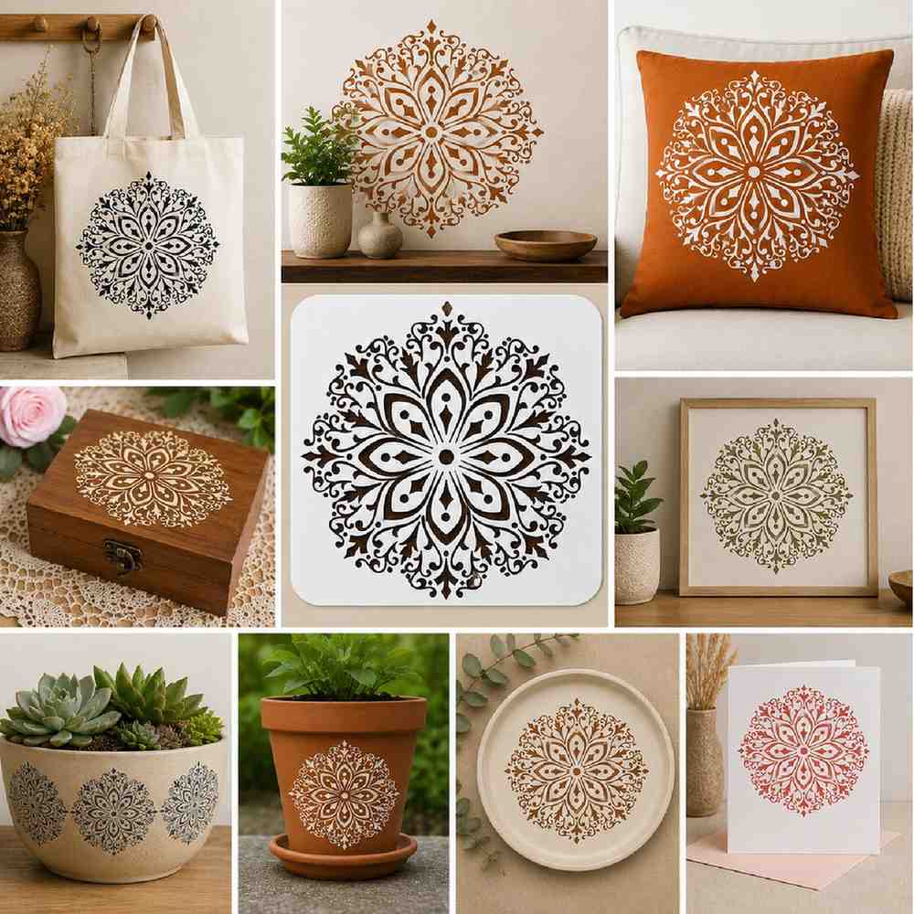 Craft Stencil 10x10 inch-F2