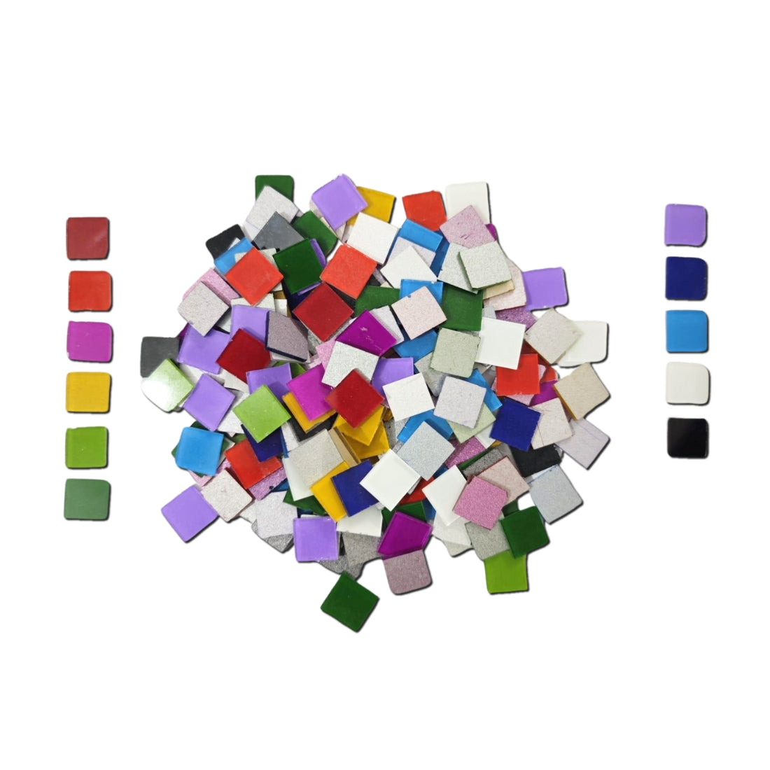 Mix Color Glass Mirror-Square- 12MM