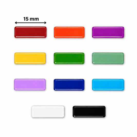 Mix Color Glass Mirror-Rectangle- 15MM