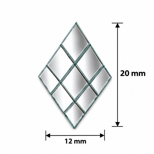 Glass Mirror- Diamond- 9 cut