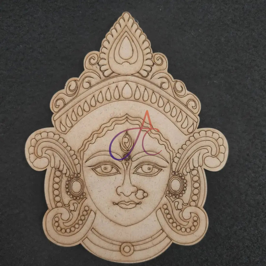 Pre Marked MDF Cutout Durga Maa Face