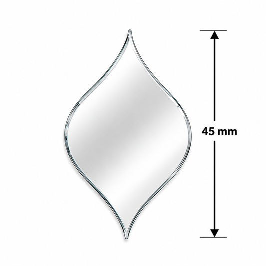 XL Glass Mirror- Leaf- 45MM
