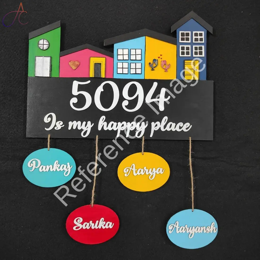 Hut Shape Name Board