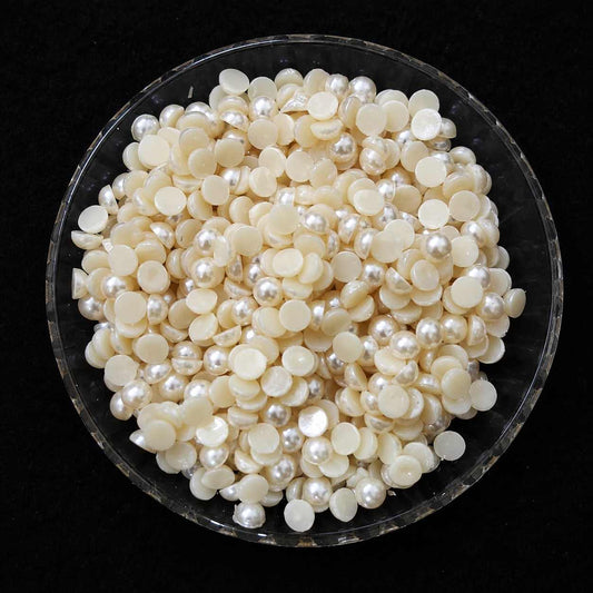 Half Round Pearl Beads