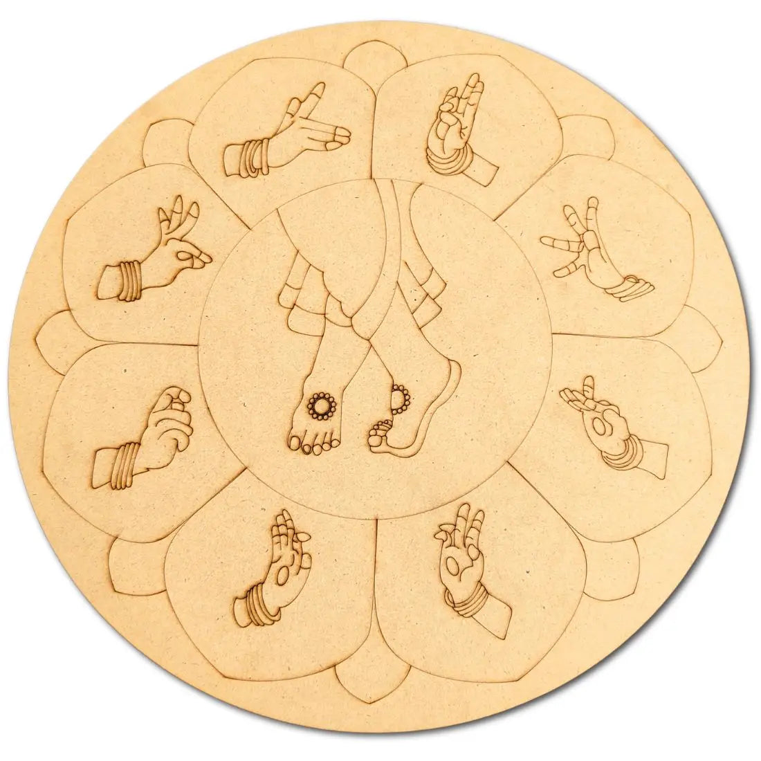 Pre-Marked Nritya Mudras Feet