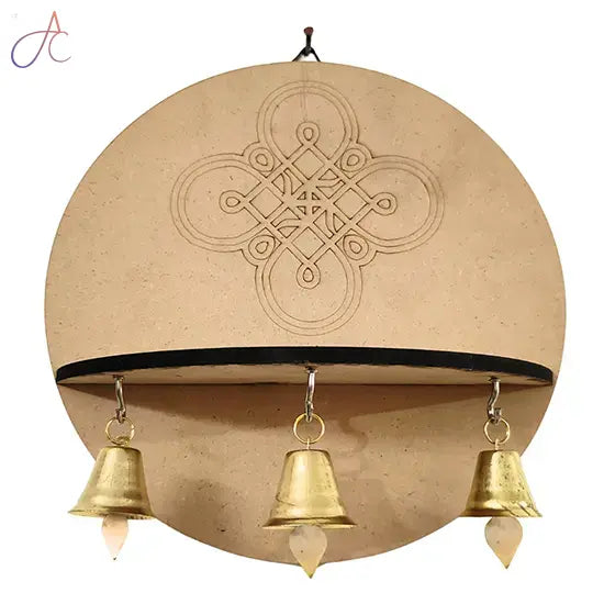 Premarked Wall Mount Base Kolam design with bells