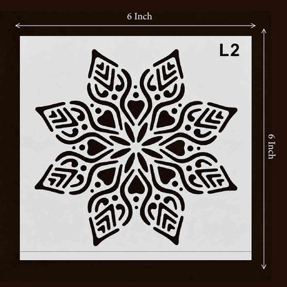 Craft Plastic Stencil 6x6 inch-L4