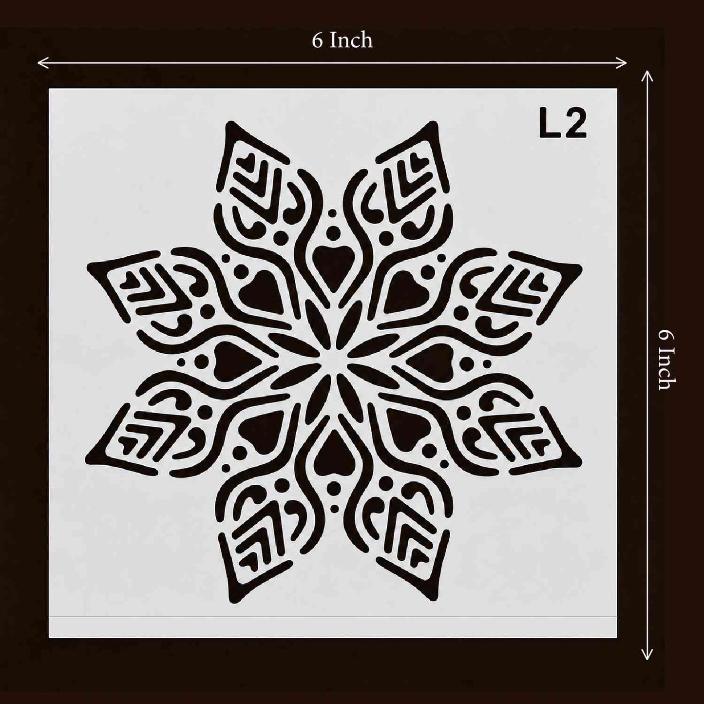 Craft Plastic Stencil 6x6 inch-L2