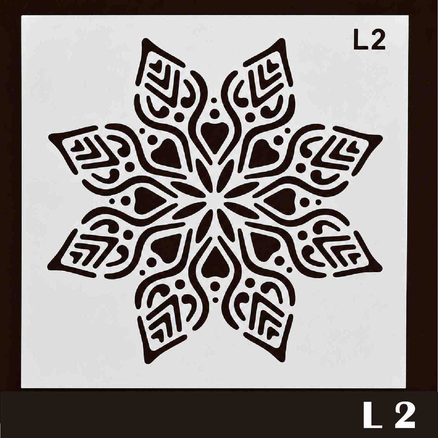 Craft Plastic Stencil 6x6 inch-L2