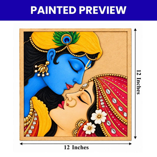 Pre-Marked Radha-Krishna Face Design Base