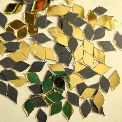 Golden Glass Mirror- Leaf