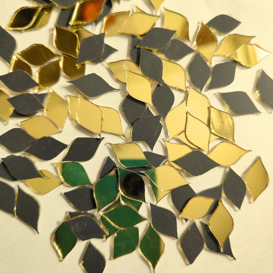 Golden Glass Mirror- Leaf