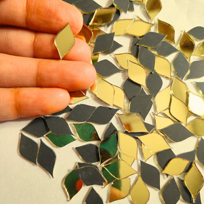 Golden Glass Mirror- Leaf