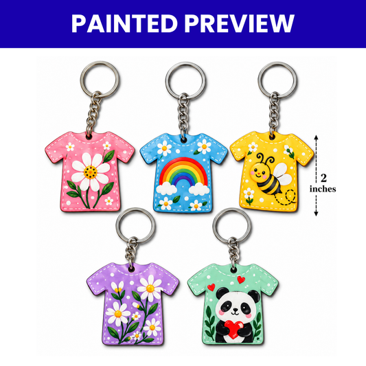 MDF Keychain Base T-shirt Set of 5