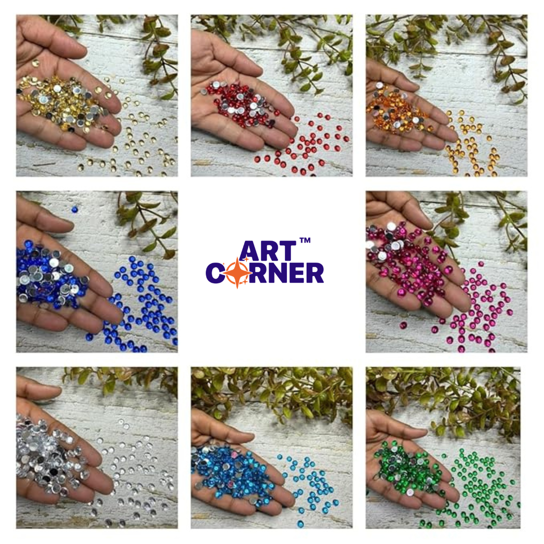Round Rhinestones - Multi Color