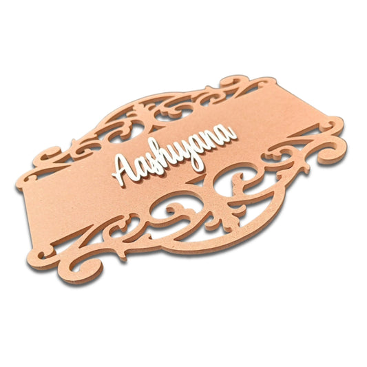 Rectangle Designer Name Plate Design-1