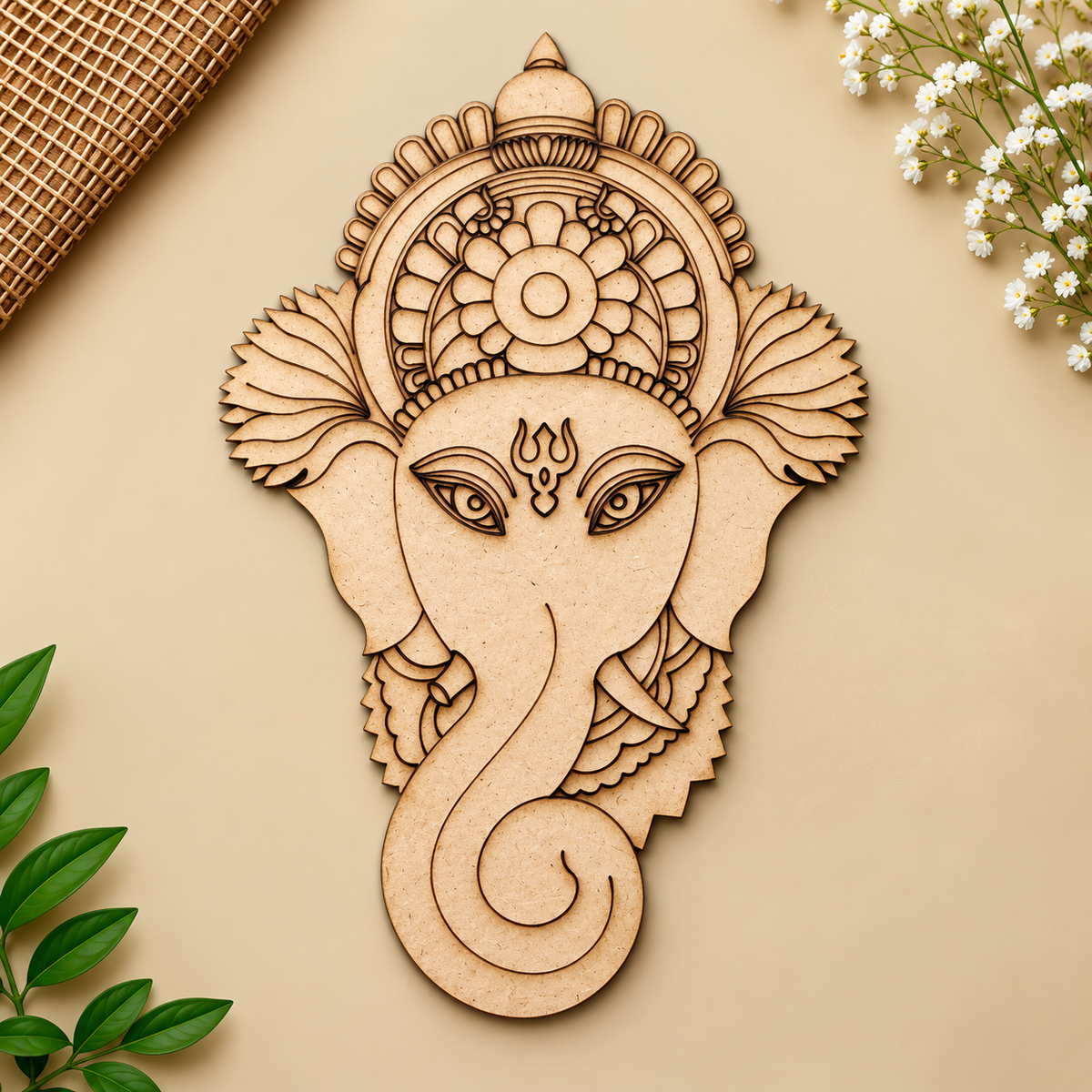 3mm MDF Ganesha Cutouts Design-07