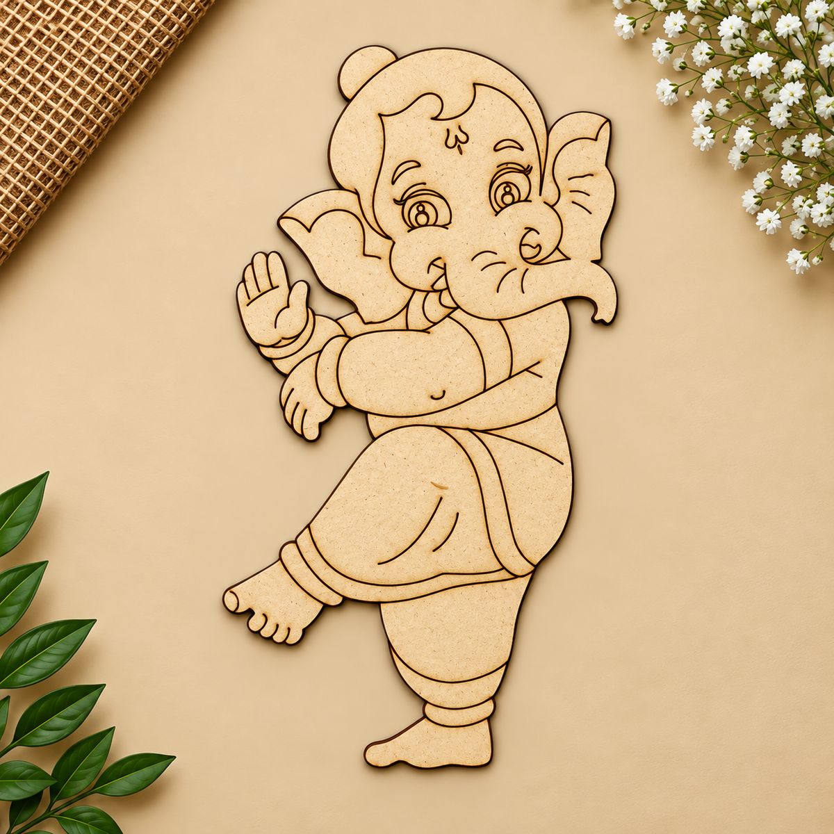 3mm MDF Ganesha Cutouts Design-08