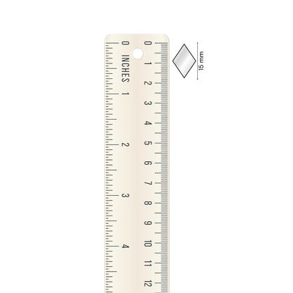 Glass Mirror- Diamond- 15MM