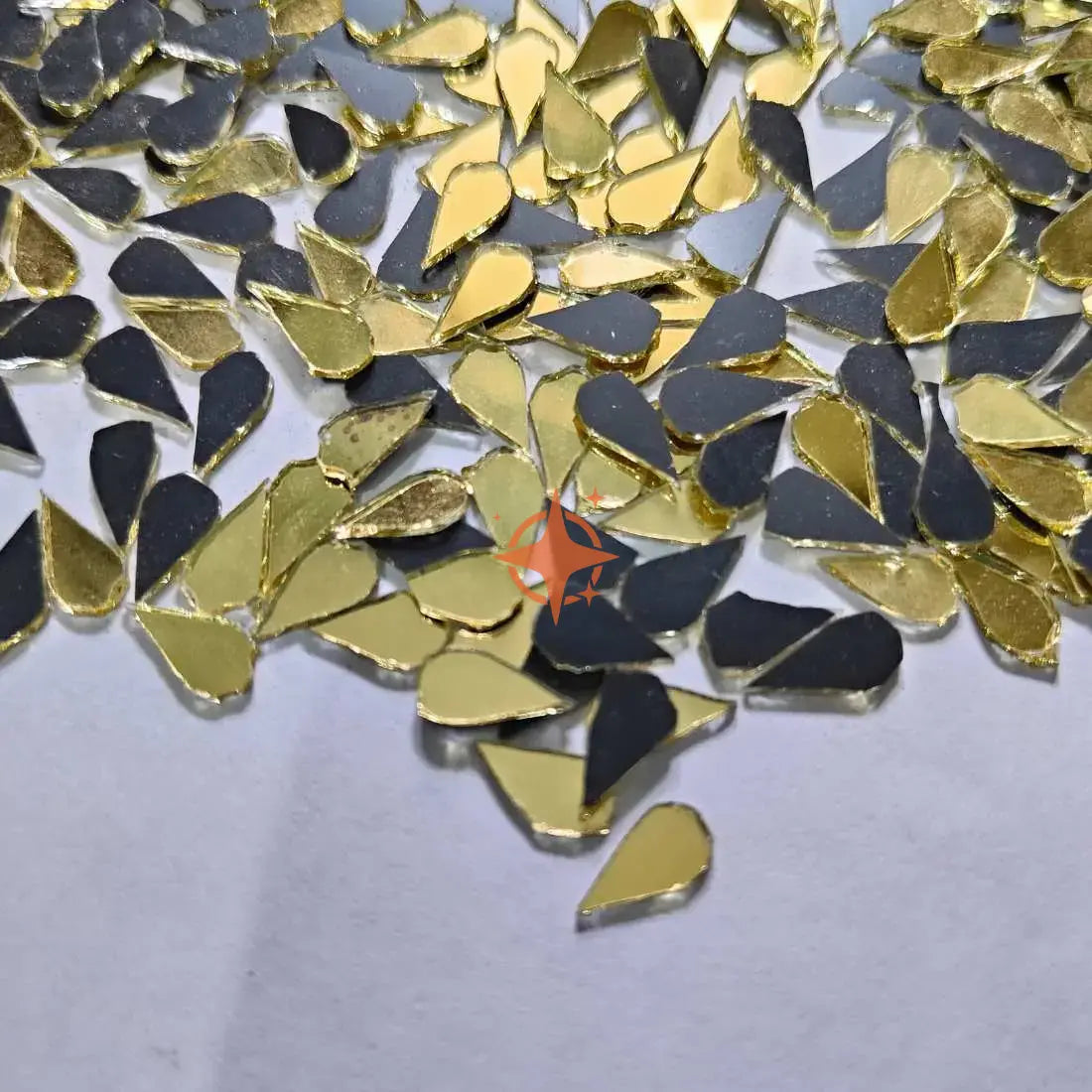 Golden Glass Mirror- Tear Drop- 10MM