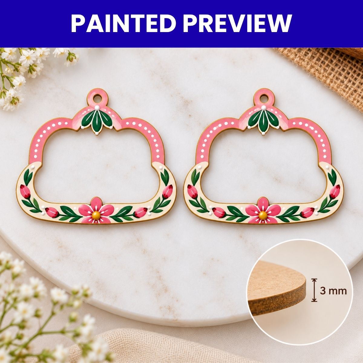 Earrings MDF Design-03
