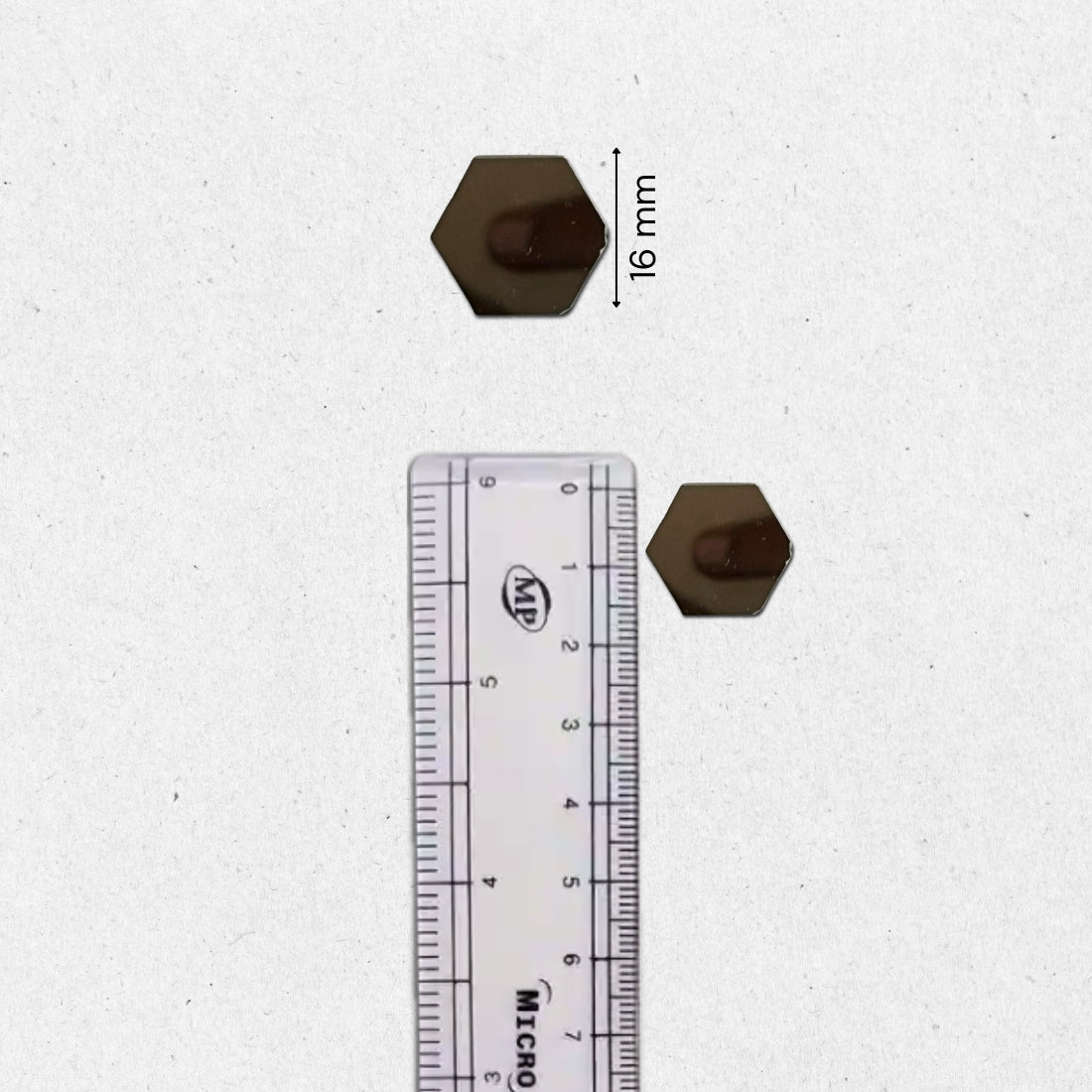 Glass Mirror- Hexa- 16mm