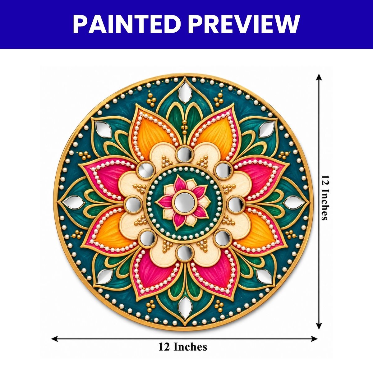 Pre Marked Mandala Base Design- 1