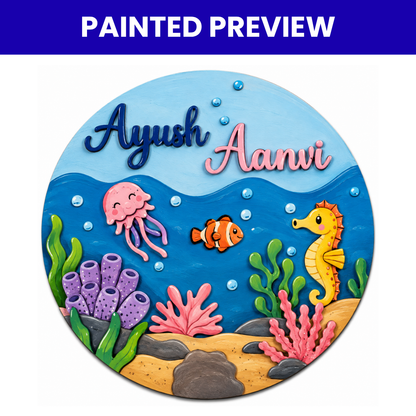 Kids Nameplate- Under Water Theme