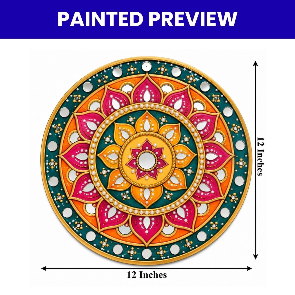 Pre Marked Mandala Base Design- 2
