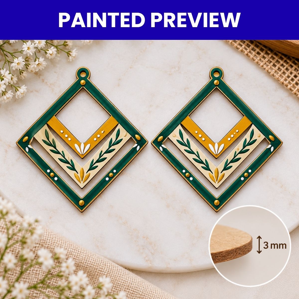 Earrings MDF Design-05